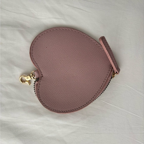 Betsey Johnson Pink Heart Purse Key Chain Coin Purse - Picture 4 of 5